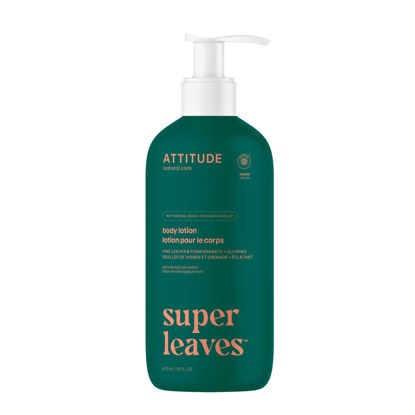 Picture of ATTITUDE Body Lotion, EWG Verified Moisturizer, Vegan Skin Care Products, Non-Greasy, Hydrating for Dry Skin, Cruelty Free, Glowing, Vine Leaves and Pomegranate, 16 Fl Oz