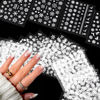 Picture of 30 Sheets Christmas Nail Art Stickers Decals 3D Self-Adhesive Snowflake Nail Stickers White Snowmen Santa Claus Elk Nail Supplies New Year DIY Nail Decals