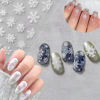 Picture of 30 Sheets Christmas Nail Art Stickers Decals 3D Self-Adhesive Snowflake Nail Stickers White Snowmen Santa Claus Elk Nail Supplies New Year DIY Nail Decals