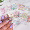 Picture of 30 Sheets Flower Nail Art Stickers Decals Colorful Flower Nail Stickers 3D Self Adhesive Cute Daisy Floral Nail Decals Heart Nail Supplies Nail Art Design Decoration Accessories for Women and Girls