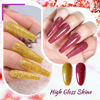 Picture of JODSONE 23 Bottles of Glitter Colorful and Elegant Gel Polish kit with 3 Bottles of Matte and Glossy Top Coat Base Coat Gel Nail Set