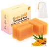 Picture of HOYEHOLA Kojic Acid Turmeric Soap Bar - Dark Spot Remover for Face Even Skin Tone, Moisturizing & Nourishing Natural Ingredients 4Pack