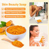 Picture of HOYEHOLA Kojic Acid Turmeric Soap Bar - Dark Spot Remover for Face Even Skin Tone, Moisturizing & Nourishing Natural Ingredients 4Pack