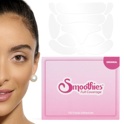 Picture of Smoothies Full Coverage Wrinkle Patches for Face Overnight - Facial Patches for Forehead, Elevens, Crows Feet and more, 192 Facial Adhesives per Box - Face Tape, Made in the USA