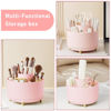 Picture of Diesisa Makeup Brush Holder Organizer,360° Rotating Makeup Brush Organizer,5 Slot Make up Brushes Cup for Cosmetics, Nail Polish, Art Supply, Bathroom Vanity Desktop Organizer - Pink