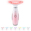 Picture of ELISHINE 7 Color Neck Face Massager - Facial Massager Tool for Skin Care at Home, Vibrating Face Massager with Thermals, Pink