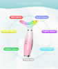 Picture of ELISHINE 7 Color Neck Face Massager - Facial Massager Tool for Skin Care at Home, Vibrating Face Massager with Thermals, Pink