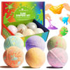 Picture of Slime Bath Bombs for Kids with Surprise Inside (6-Pack) - Colorful Sensory Bath Slime Toys Inside - Kids Bath Bombs for Boys & Girls - Bath Water Slime, Fruity Scents, Made in USA by Two Sisters