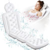 Picture of Full Body Bath Pillow for Bathtub, Thick Bathtub Cushion with Laundry Bag, Luxury Tub Pillow for Bath for Headrest Neck and Back Support White 60" x 16"
