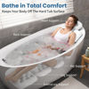 Picture of Full Body Bath Pillow for Bathtub, Thick Bathtub Cushion with Laundry Bag, Luxury Tub Pillow for Bath for Headrest Neck and Back Support White 60" x 16"