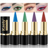 Picture of Kaely 4Pcs Light Blue Green Purple Red Gel Eyeliner Pencil,Cream Waterproof Smudge Proof Eye Liner,Halloween Makeup,Eye Black Face Paint Lipstick Crayon,Color Colorful Eyeliner Eyeshadow Stick