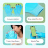 Picture of ZenToes Moisturizing Gloves for Dry Hands and Eczema, Gel Infused with Jojoba Seed Oil, Olive Oil and Vitamin E, Overnight Hand Moisturizer (OSFM, Fuzzy Blue with Media Tips)