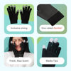 Picture of ZenToes Moisturizing Gloves for Dry Hands and Eczema, Gel Infused with Jojoba Seed Oil, Olive Oil and Vitamin E, Overnight Hand Moisturizer (OSFM, Cotton Black)