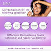 Picture of SPA SCIENCES - SIMA Dermaplaning Tool - Patented Painless 2 in 1 Facial Exfoliation & Peach Fuzz-Hair Removal System w/ 7 Weeks Treatment Included - Anti-Aging - 3 Speeds - Rechargeable