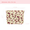 Picture of PAZIMIIK Makeup Bag Large Zipper Corduroy Make Up Pouch for Purse Travel Canvas Cosmetic Organizer for Women Brush Storage,Vintage Rose Beige
