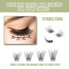 Picture of DIY Eyelash Extension, Glue Bonded Band Individual Lash 12 Clusters Natural Lashes Set, Home Eyelash Extension, C curl Lashes Pack (12MM-Natural)