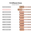 Picture of MelodySusie Safety Nail Drill Bits, 3/32'' Smooth Round Top Large Barrel Carbide Bits, Suitable for Manicure Pedicure Cuticle Gel Polishing, Beginners Bits, Rose Gold, Series Bit-S, Quadruple Coarse