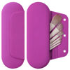 Picture of AGIKET Silicone Makeup Brush Holder Travel Cosmetic Bag：Soft Portable Cosmetic Face Brushes Holder with Upgrade Anti-Fall Out Magnetic Closure, Large Travel Makeup Brush Case - Bright Pink