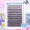 Picture of Lash Clusters Wispy Lash Extension D Curl Eyelash Clusters Natural Look 10-18mm Cluster Eyelash Extensions 144Pcs Volume Individual Lashes Spiky Cluster Lashes Manga by Newcally