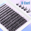 Picture of Lash Clusters Wispy Lash Extension D Curl Eyelash Clusters Natural Look 10-18mm Cluster Eyelash Extensions 144Pcs Volume Individual Lashes Spiky Cluster Lashes Manga by Newcally