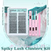Picture of Cluster Lashes Kit Natural Look Cluster Eyelash Extension Kit Wispy Eyelash Clusters Kit Spiky DIY Lash Extension Kit CD Curl 10-16MM Manga Individual Lashes Kit by Newcally