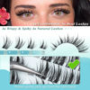 Picture of Cluster Lashes Kit Natural Look Cluster Eyelash Extension Kit Wispy Eyelash Clusters Kit Spiky DIY Lash Extension Kit CD Curl 10-16MM Manga Individual Lashes Kit by Newcally