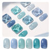 Picture of GAOY Jelly Blue Gel Nail Polish Set, 6 Transparent Colors, Soak Off UV Light Cure Gel Polish for Salon and Nail Art DIY at Home, Blue Tears