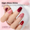Picture of RARJSM Nude Jelly Gel Nail Polish Set 6pcs Clear Crytal Glass Pale Gray Pink Cherry Red Series Transparent Sheer Amber Milky Gel Varnish LED UV Curing Requires Soak off French Manicure Home Salon