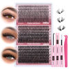 Picture of Focipeysa Wispy Lash Clusters 360pcs Eyelash Extension 30D 40D 50D Individual Lashes 9-16mm Mixed Eyelash Clusters Natural Lash Extensions with Lash Bond and Seal and Tweezers DIY Cluster Eyelashes