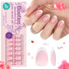 Picture of Beetles Extra Short Press On Nails: 210 Pieces Pink Ultra-Short Almond Gel Nail Tips with Pre-Applied Primer & Base Coat, No Filing Needed, DIY Manicure Valentine's Day Gift for Women