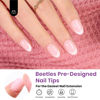 Picture of Beetles Extra Short Press On Nails: 210 Pieces Pink Ultra-Short Almond Gel Nail Tips with Pre-Applied Primer & Base Coat, No Filing Needed, DIY Manicure Valentine's Day Gift for Women