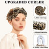 Picture of Gwabee No Heat Overnight Curl Headband - 70" Soft Ribbon Wrap for Long Hair, 9 PCS Curling Rods Set - Leopard Print Curls Headband