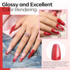 Picture of modelones Gel Nail Polish Set 2 Pcs 15 ML Pink Red Gel Polish Hot Pink Red Love-heart Glitter Gel Polish White Shimmer Spring Valentines Day Soak Off LED Nail Art DIY Gift For Women Girl