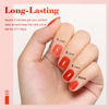 Picture of RARJSM Jelly Gel Nail Polish Clear Crystal Glass Translucent Amber Orange Dark Red Transparent Sheer Gel Varnish LED UV Curing Requires French Manicure Soak off for Home Salon Diy Summer Colors 15ML