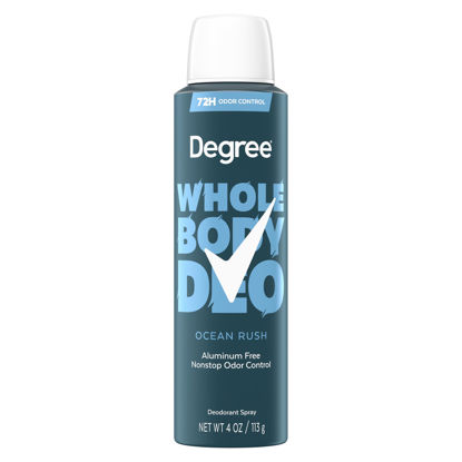 Picture of Degree Men Whole Body Deodorant Ocean Rush Spray for Men Aluminum Free 72H Odor Protection 4 oz