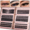 Picture of Geeneiya Wispy Lash Clusters 6 Styles Eyelash Clusters Natural Cluster Eyelash Extensions D Curl Individual Lashes 9-16mm DIY Lash Extension for Beginners(Wispy/Manga/Cat Eye/Natural/Spiky/Cross)