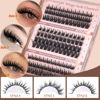 Picture of Geeneiya Wispy Lash Clusters 6 Styles Eyelash Clusters Natural Cluster Eyelash Extensions D Curl Individual Lashes 9-16mm DIY Lash Extension for Beginners(Wispy/Manga/Cat Eye/Natural/Spiky/Cross)