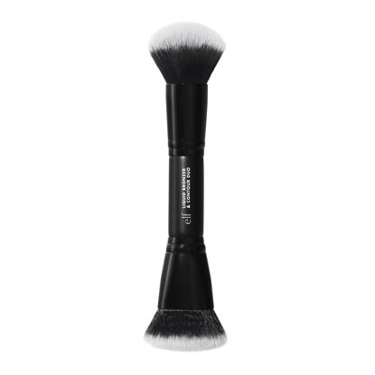 Picture of e.l.f. Liquid Bronzer & Contour Duo Brush, Silky Highly Pigmented Formula with Dual-ended Makeup Brush, Synthetic Bristles, 100% Vegan and Cruelty-Free