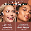 Picture of e.l.f. Liquid Bronzer & Contour Duo Brush, Silky Highly Pigmented Formula with Dual-ended Makeup Brush, Synthetic Bristles, 100% Vegan and Cruelty-Free
