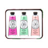 Picture of La Chatelaine Rose Hand Cream Trio Tin Gift Set, Ready-To-Gift Tin, Nautral, Made in France with 20% Organic Shea Butter, Nourishing and Moisturizing (Cherry Almond, Pear, Oud Rose)
