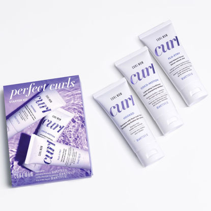 Picture of COLOR WOW - CURL WOW Perfect Curls Starter Set | 3 piece Curl Wow starter set including deluxe travel size HOOKED Shampoo, COCO-MOTION Conditioner & FLO-ETRY Serum 2.0 Fl Oz (Pack of 3)