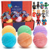 Picture of Superhero Bath Bombs for Kids with Surprise Toys Inside (6 Pack) - Large Bubble Bomb Fizzies for Boys & Girls - Fruity Scents, Relaxing Aromas, USA Made, Ideal Birthday Gift by Two Sisters