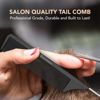 Picture of Professional 8.8 Inch Tail Comb - Black Carbon Fiber And Stainless Steel Pintail - Anti Static And Heat Resistant Teasing Lightweight Comb For All Hair Types