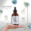 Picture of HBNO Organic Black Seed Oil 4 fl oz (120ml) - USDA Certified Organic Black Seed Oil Organic Cold Pressed - Natural Black Cumin Seed Oil Organic