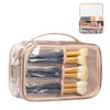 Picture of OCHEAL Clear Makeup Bag, Portable Makeup Organizer Cosmetic Bag, Large Travel Makeup Bag Cute Clear Pouch For Women and Girls Cosmetics Bags with Divider Makeup Brush Compartment-Rose Gold
