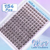 Picture of Cluster Lashes Wispy Natural Eyelash Clusters DIY Lash Extension C Curl Cluster Eyelash Extension 10-16MM Individual Lashes Thin Lash Band by Newcally