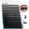 Picture of Lash Clusters GEMERRY 280pcs Clusters Lashes D Curl Soft&Natural Individual Lashes Cluster Eyelash Clusters DIY Lash Extensions at Home（40P-10-18mm)
