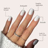 Picture of Glamnetic Press On Nails - Lilac Gray | Opaque Pale Light Lilac Gray Short Squoval False Nails, Reusable Stick On Fake Nails with Glue | Salon Quality | 15 Sizes - 30 Nail Kit