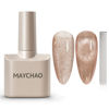Picture of MAYCHAO 15ML Cat Eye Gel Nail Polish 1Pc Nude Gel Polish with Magnet Soak off Holographic Magnetic Nail Polish for Nail Art Manicure Salon DIY at Home, 0.5 OZ