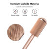 Picture of MelodySusie Safety Nail Drill Bits, 3/32'' Smooth Round Top Large Barrel Carbide Bits, Suitable for Manicure Pedicure Cuticle Gel Polishing, Beginners Bits, Rose Gold, Series Bit-S, Double Fine